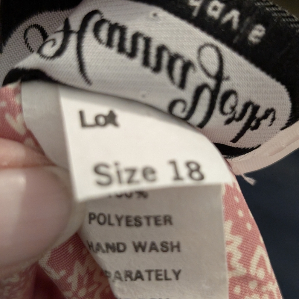 Vtg. Jo Hanna York Women's Size 18 Pink Floral Long Sleeve Blouse‎ - Picture 10 of 11